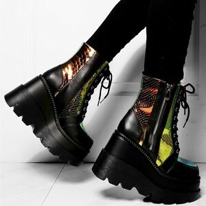 Platform rave boots